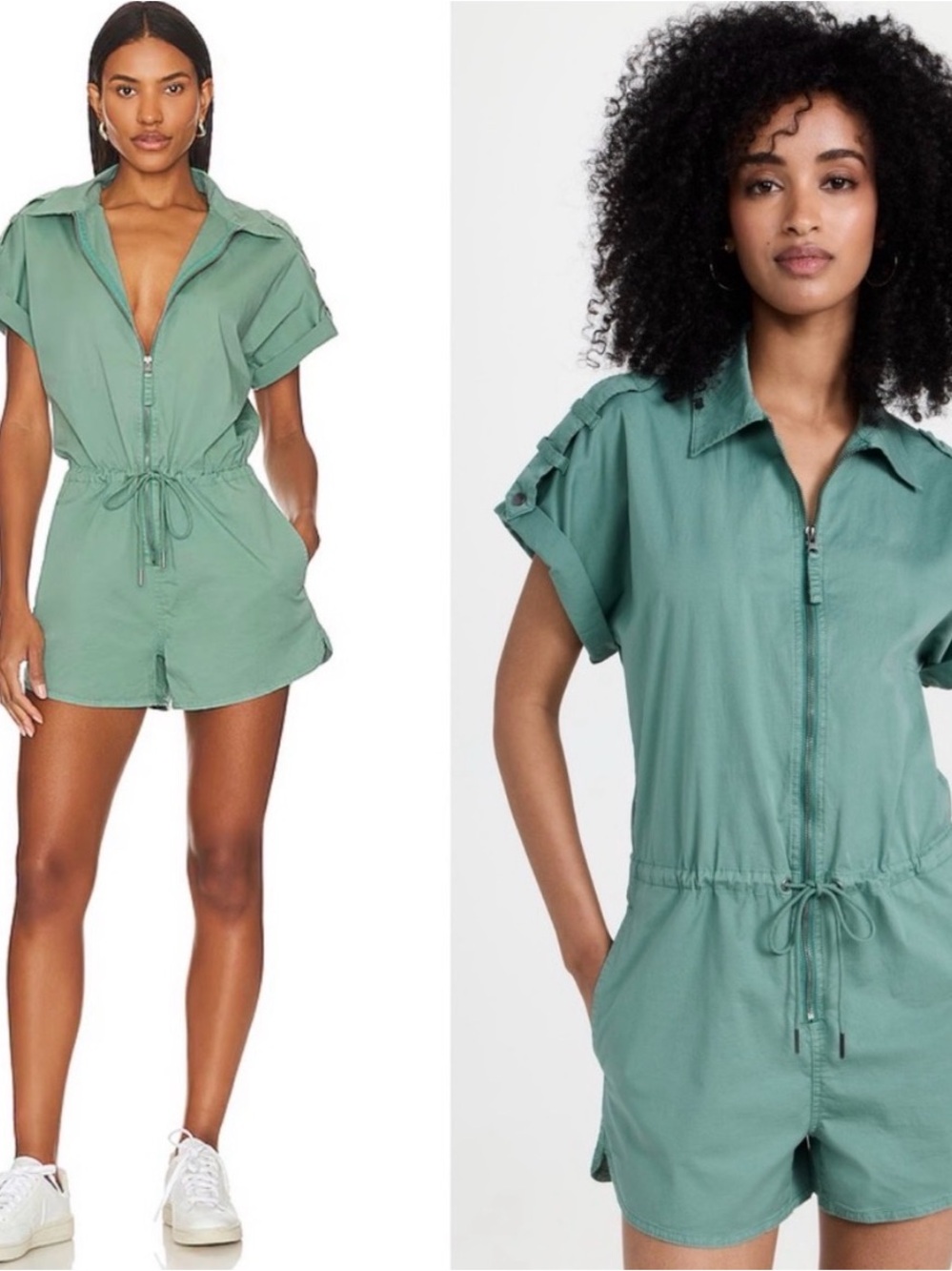 pistola short-sleeve zip romper